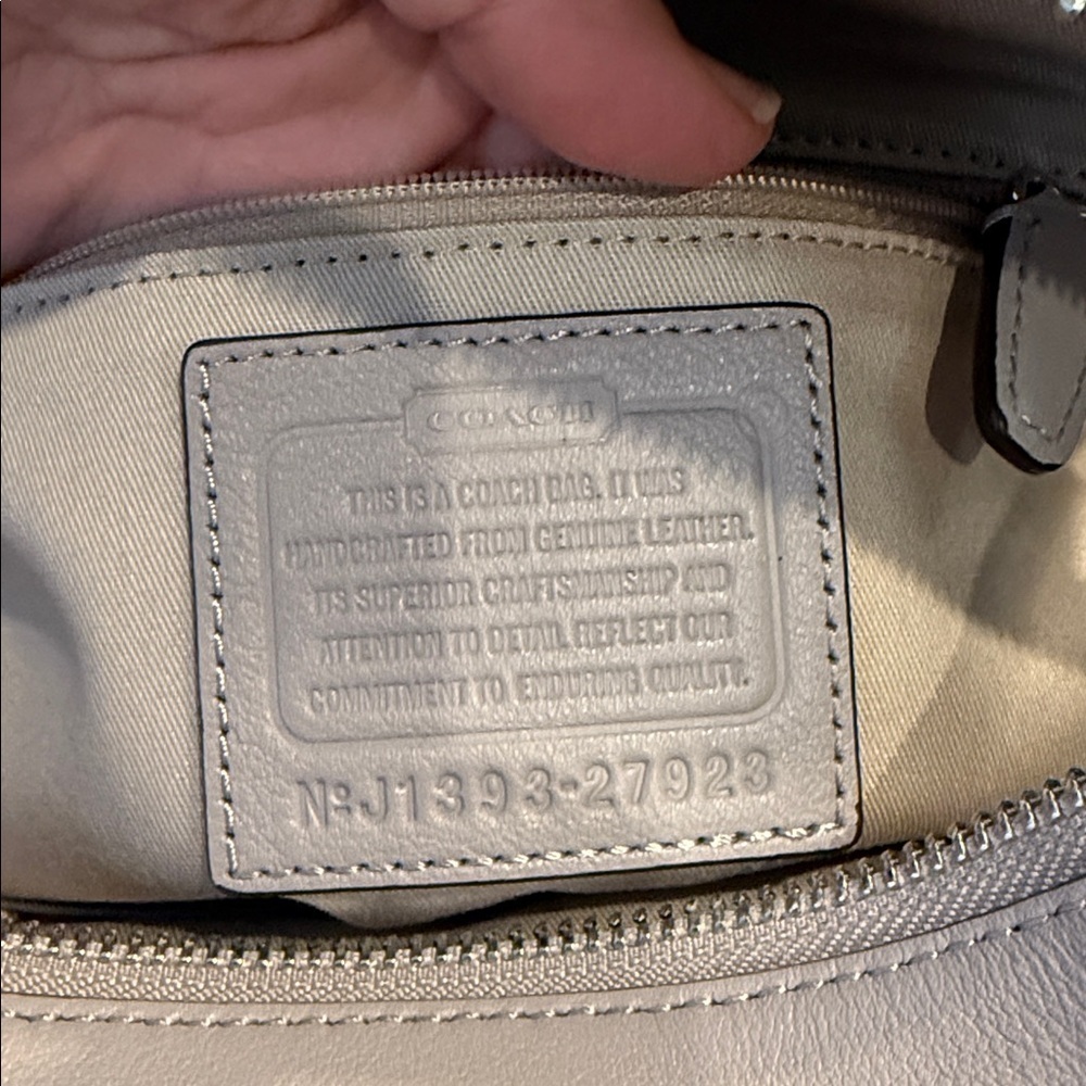 Coach Mini Bleeker Riley Crossbody Gray Bag - Picture 13 of 13